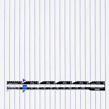 pinstripe cotton blend stretch shirting - white/navy 2.25 yds