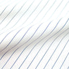 pinstripe cotton blend stretch shirting - white/navy