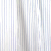 pinstripe cotton blend stretch shirting - white/navy