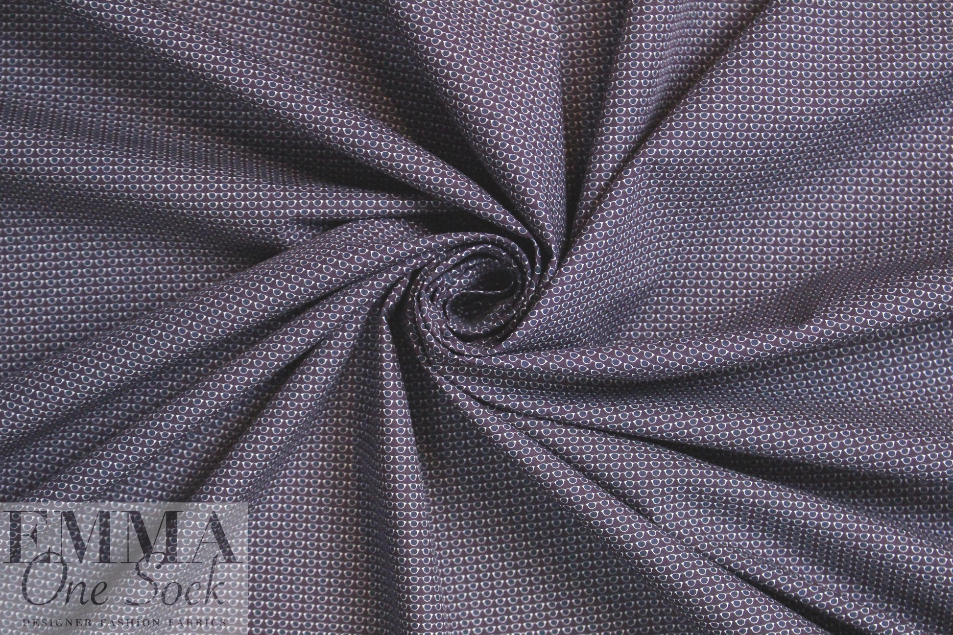 Italian 'sunglasses' graphic cotton shirting