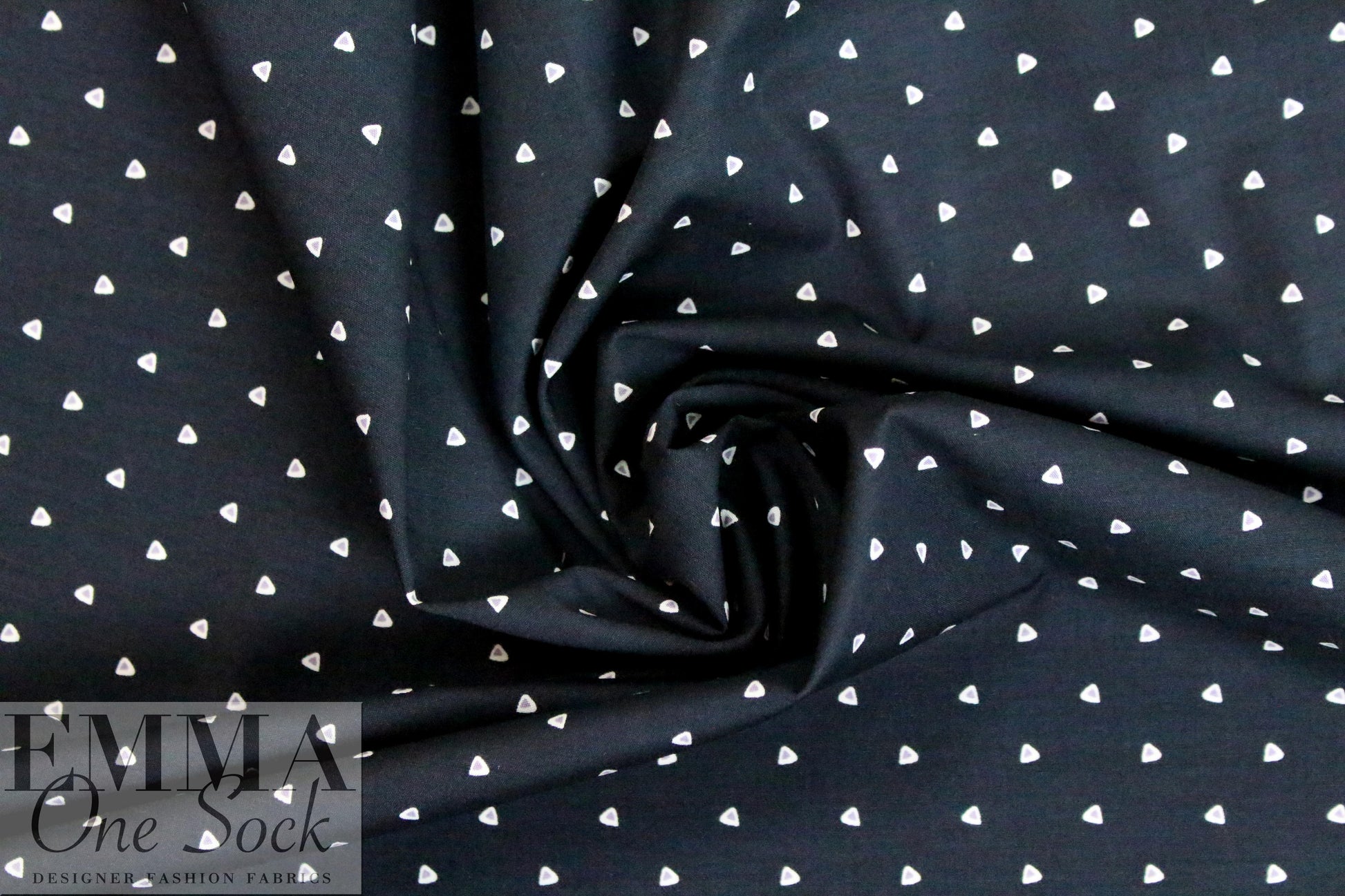 Italian cotton/silk/spandex stretch shirting - tri-dots