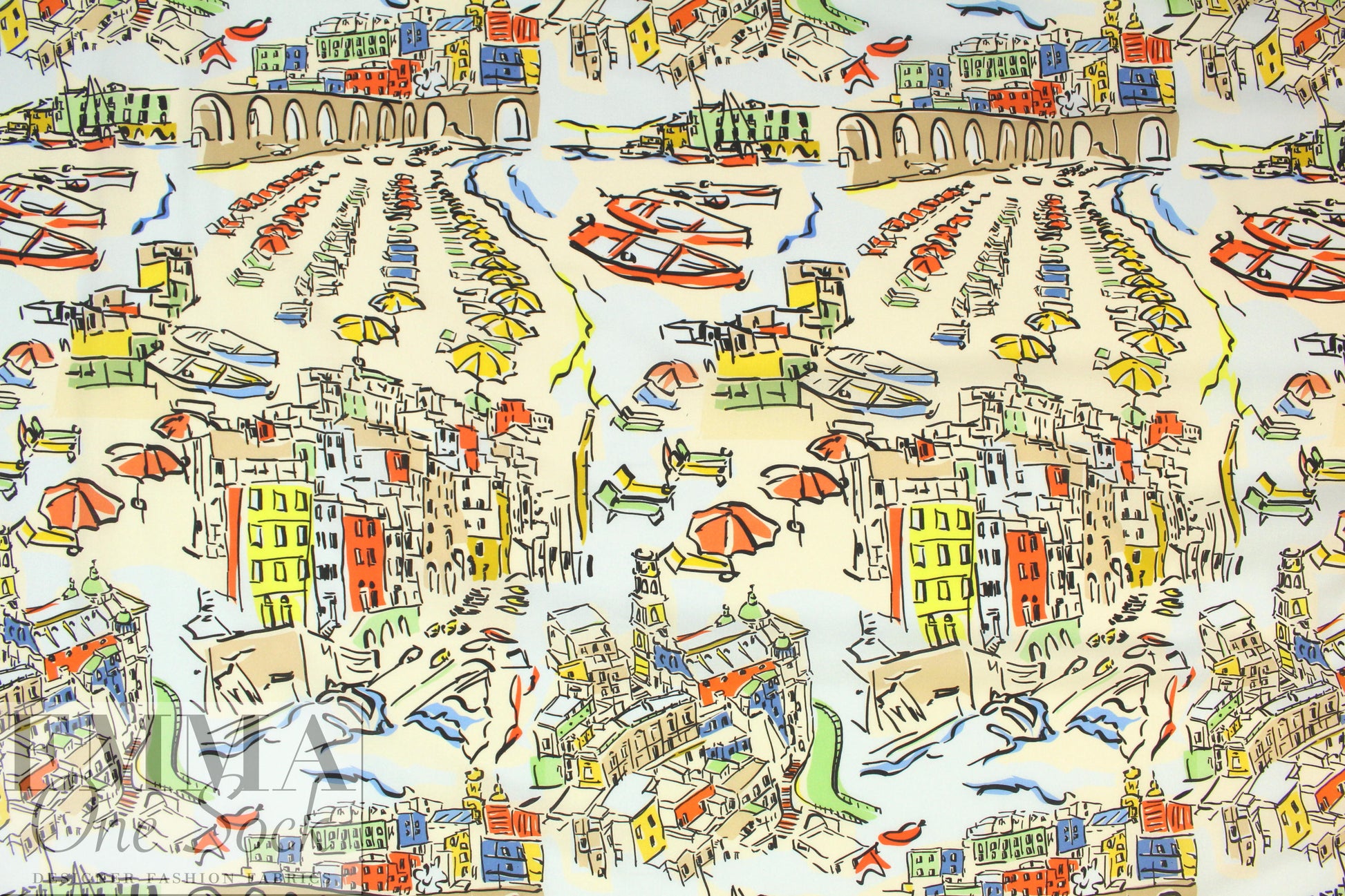 Italian 'vacation dream' cotton woven shirting