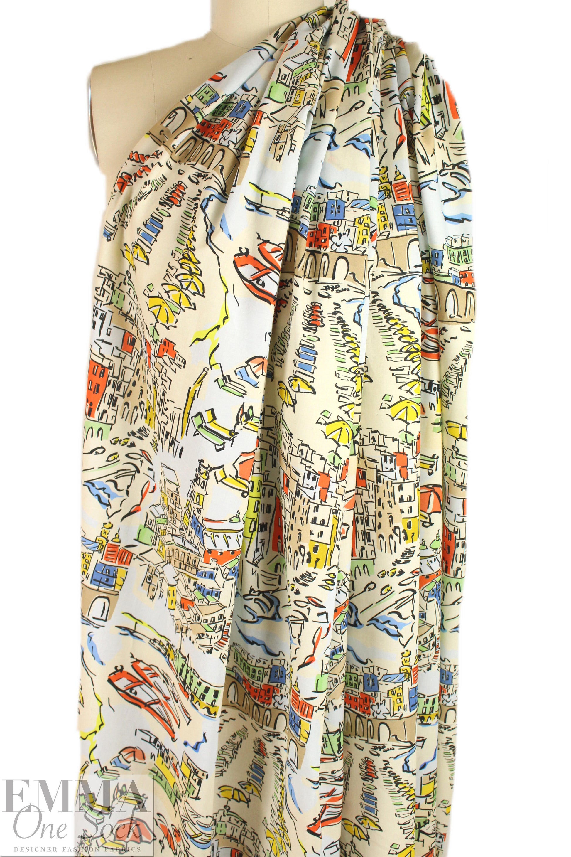 Italian 'vacation dream' cotton woven shirting