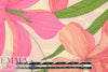 Italian pink/lime flowers cotton woven shirting