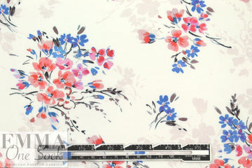 French cotton shirting - floral bouquets