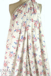 French cotton shirting - floral bouquets 1.75 yd