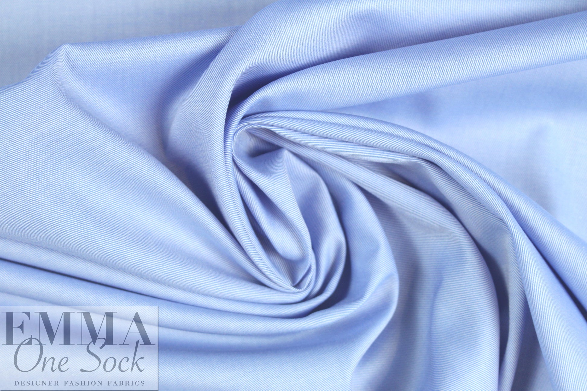Italian chambray blue luxury cotton shirting .625 yds