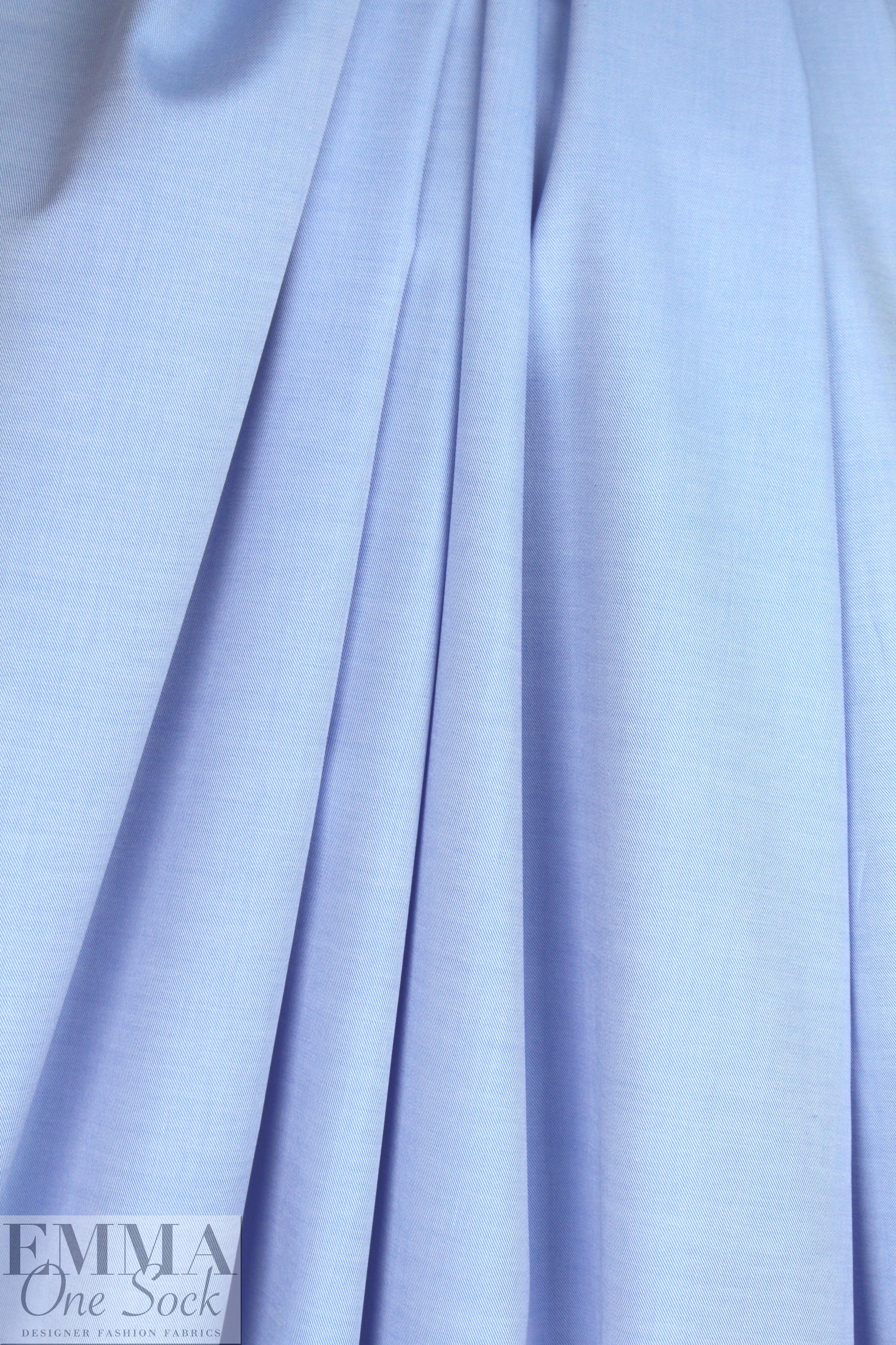 Italian chambray blue luxury cotton shirting .625 yds