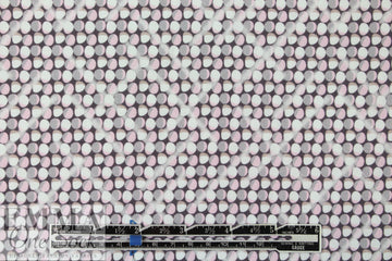 Italian pink/gray candy dots cotton shirting