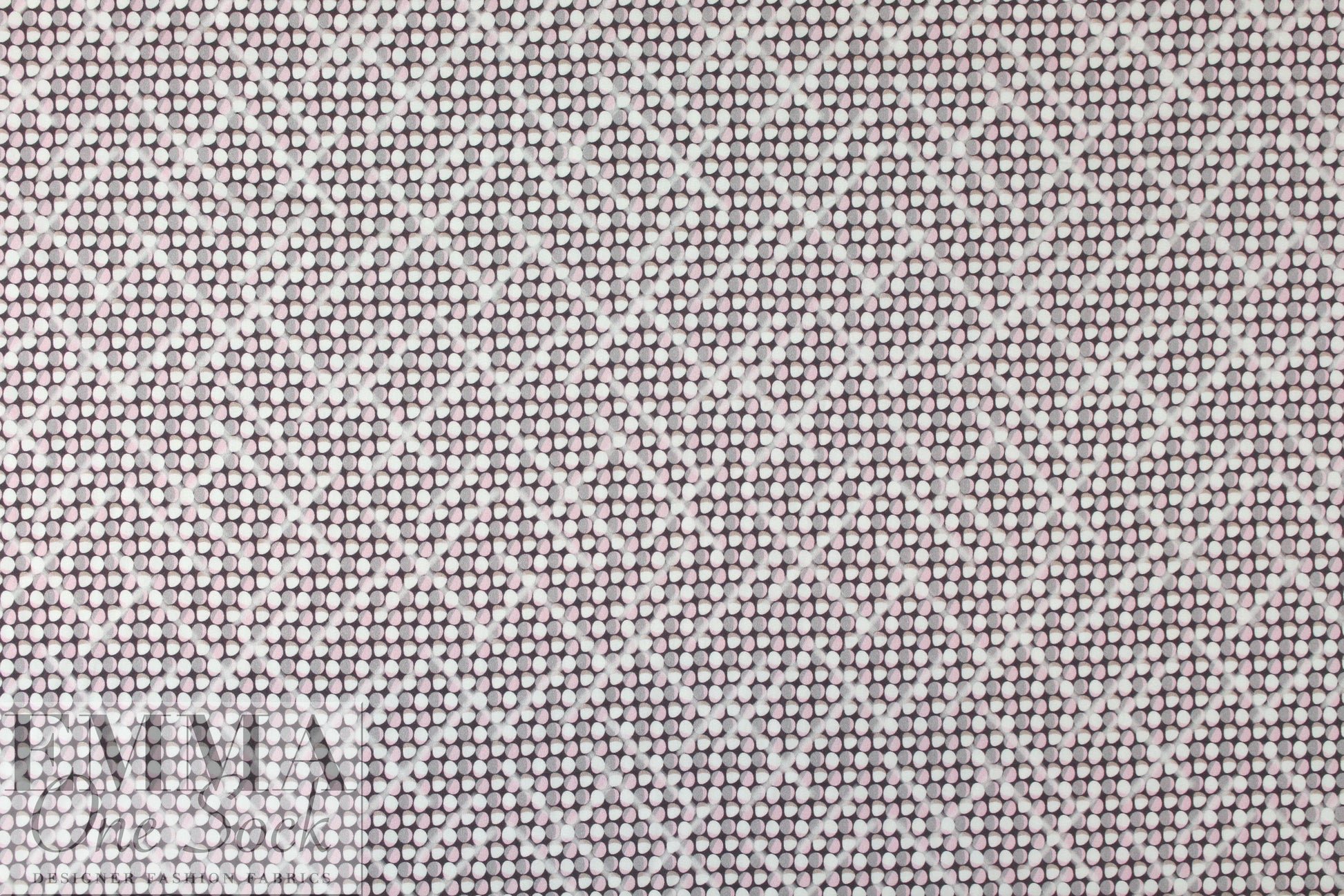 Italian pink/gray candy dots cotton shirting