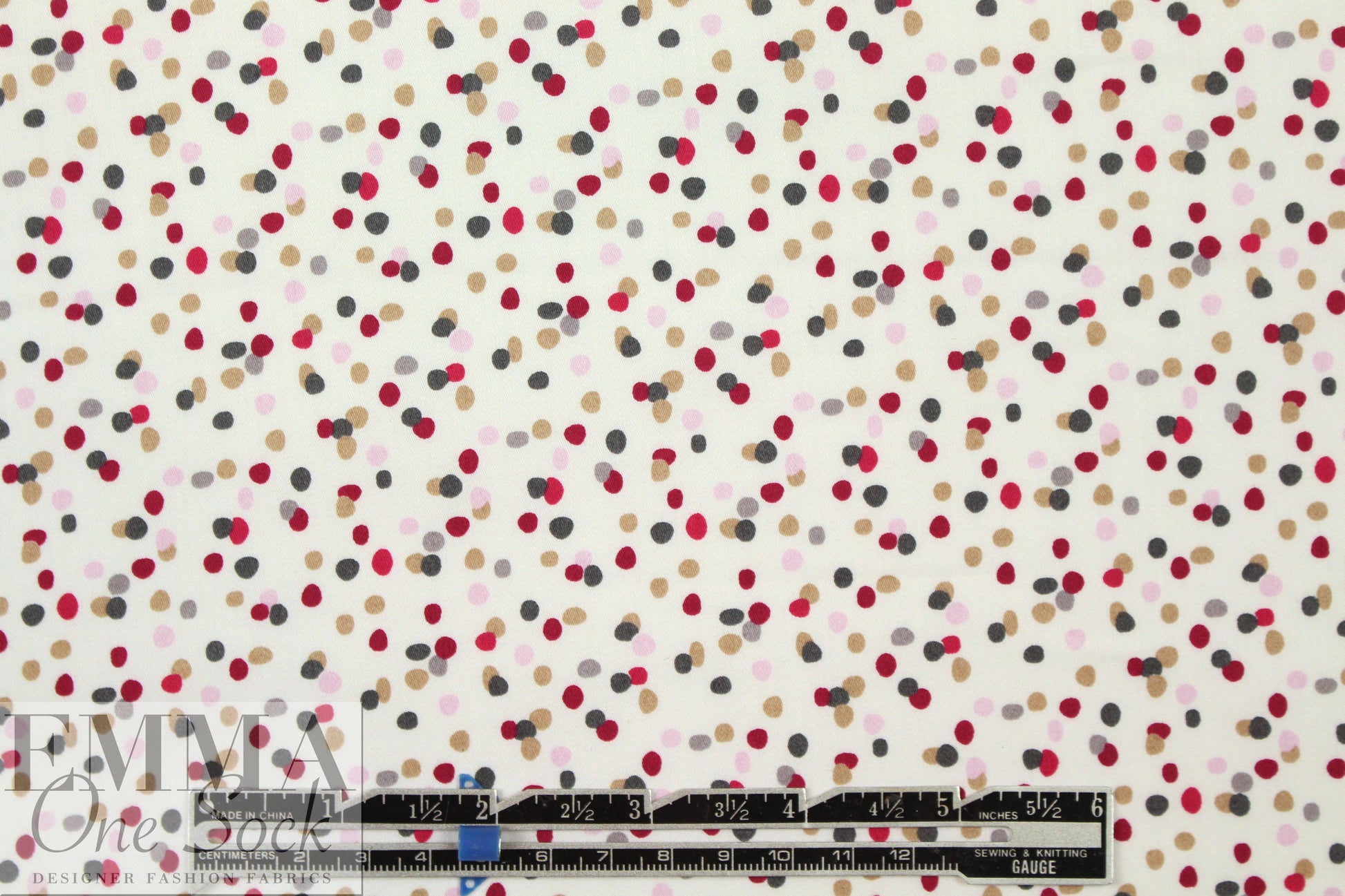 Italian 'dotty dots' cotton shirting 1 yard