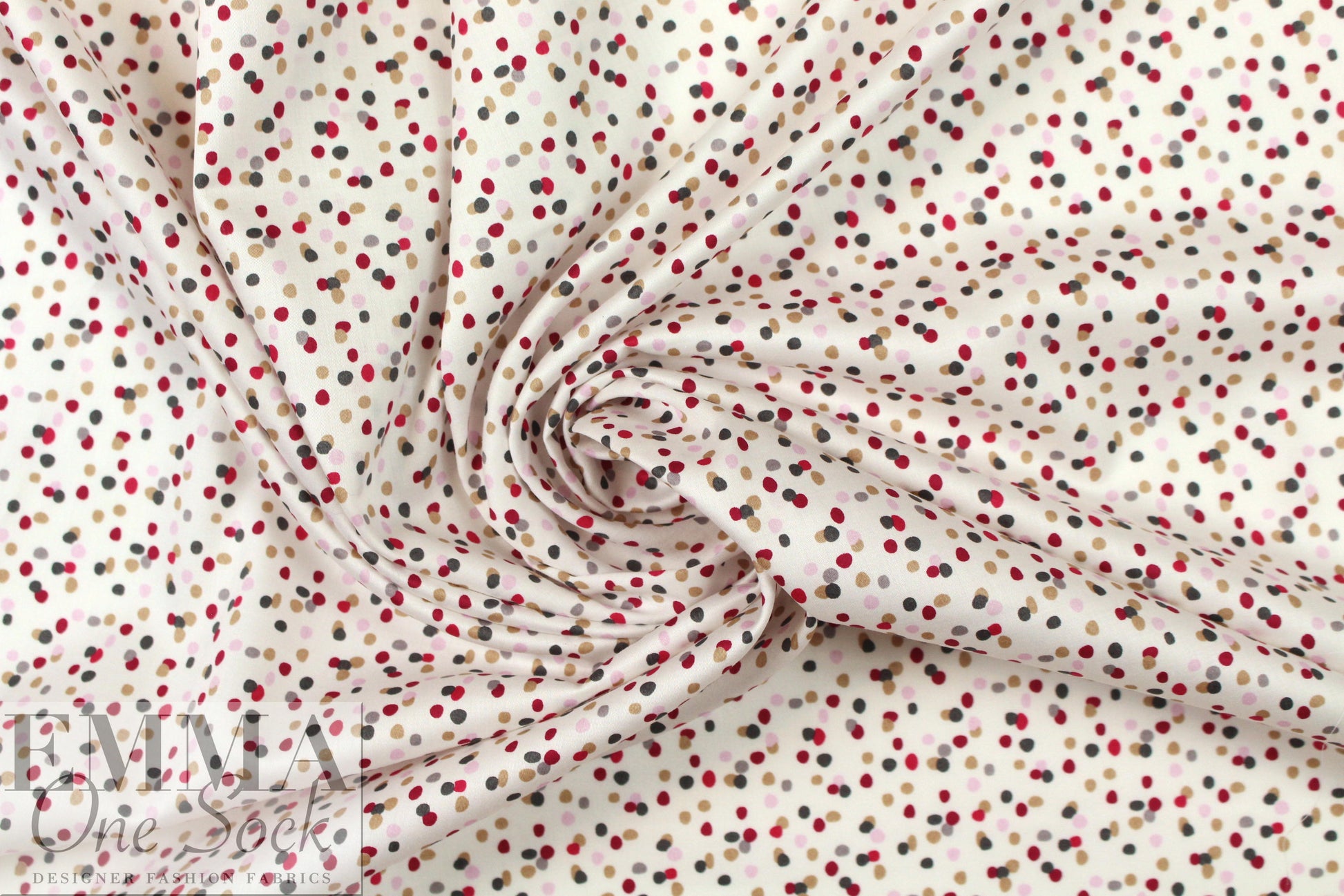 Italian 'dotty dots' cotton shirting 1 yard