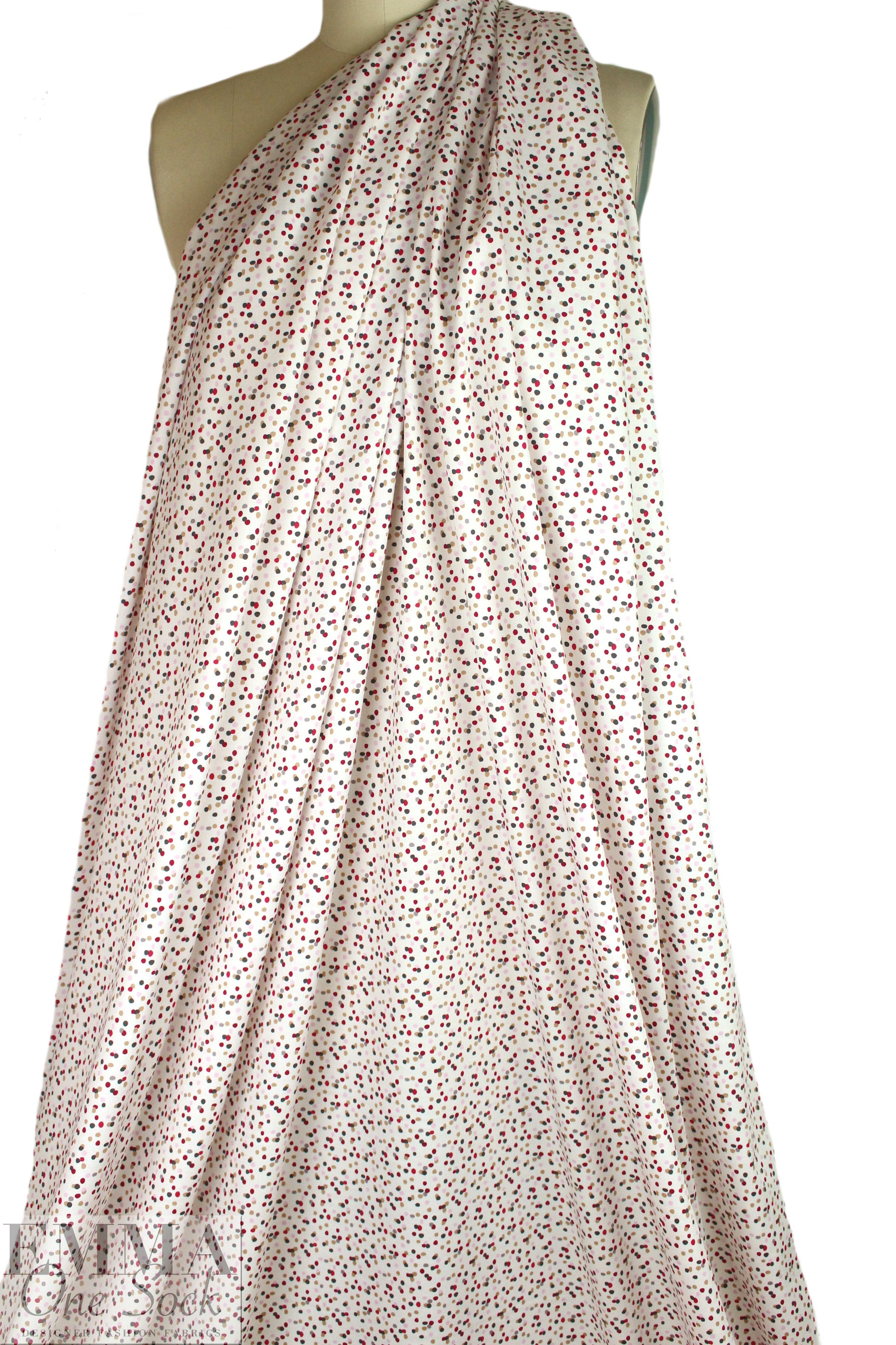 Italian 'dotty dots' cotton shirting .625 yard