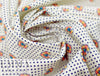 Italian designer stylized floral dot cotton shirting 1.5 yd