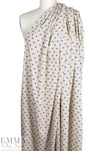 Italian designer stylized floral dot cotton shirting 1.5 yd