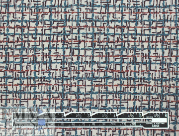 M@x Mara 'window hatch' cotton shirting - brick/ocean 2 yds