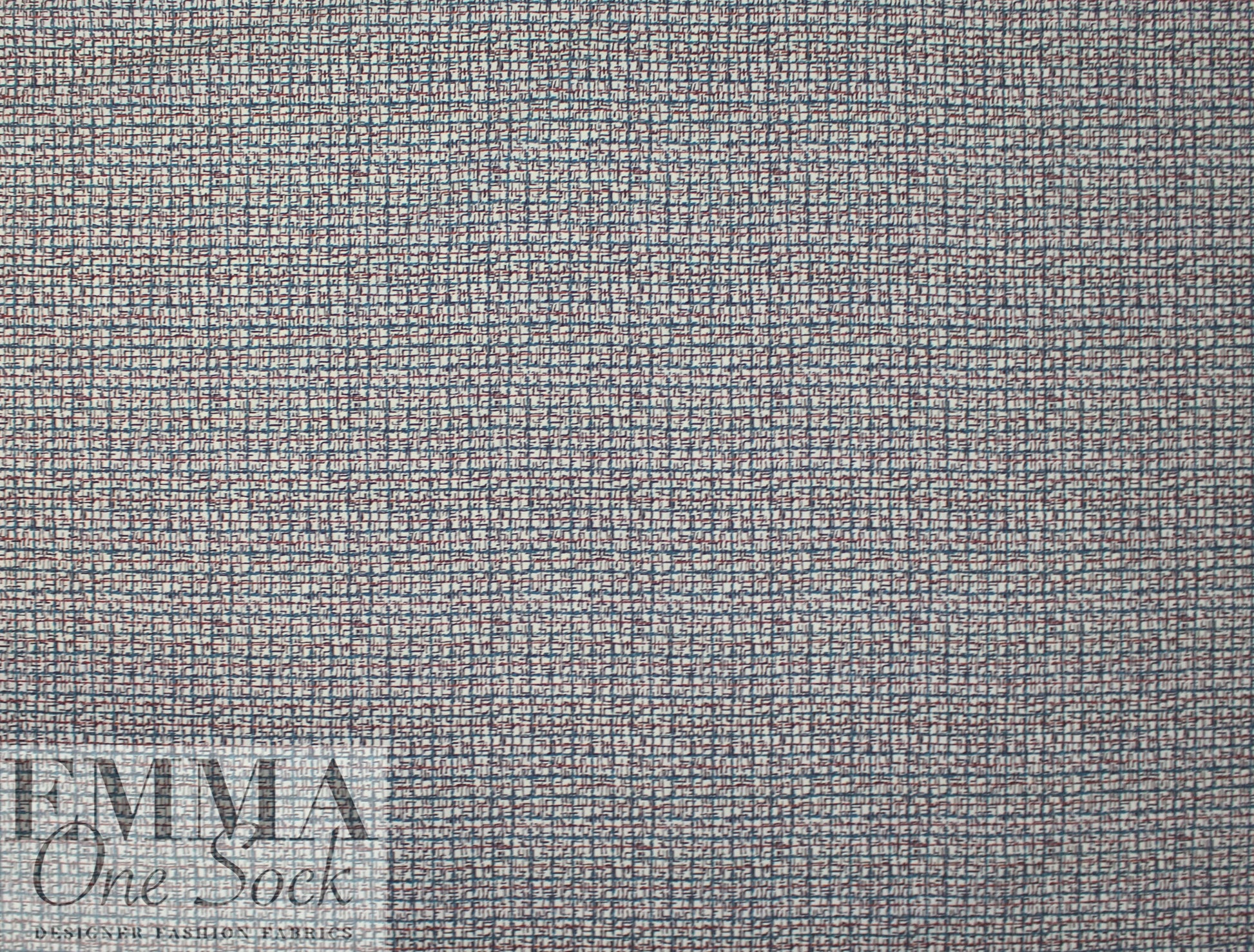 M@x Mara 'window hatch' cotton shirting - brick/ocean 1.5 yd