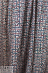 M@x Mara 'window hatch' cotton shirting - brick/ocean 2.125 yd