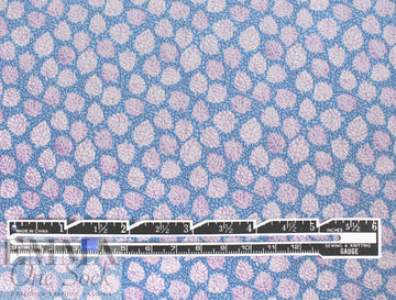 Pau1 Smith tiny leaves cotton shirting - lavender/denim 1.5 yd