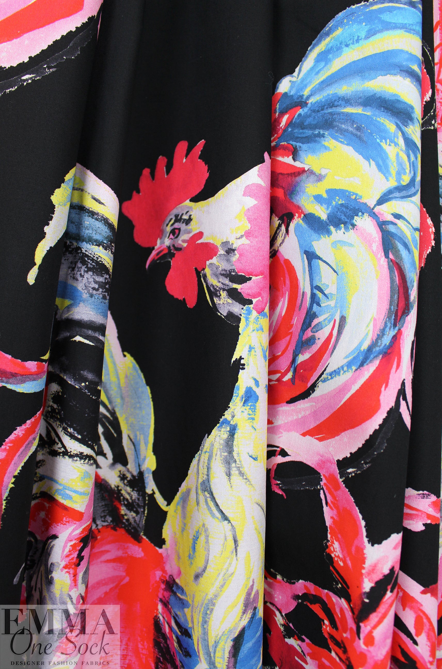 MSGM cotton shirt/dress weight woven - provincial rooster 1.75 yd