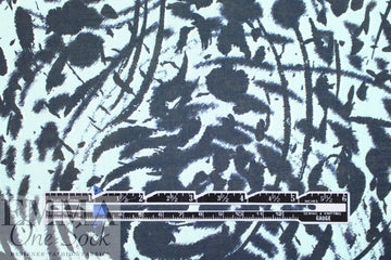 Italian 'inky blues abstract' cotton shirting 1.75 yds