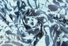 Italian 'inky blues abstract' cotton shirting 1.66 yd