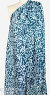 Italian 'inky blues abstract' cotton shirting 1.66 yd