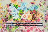 Italian 'vintage bouquets' cotton shirting 1.375 yds