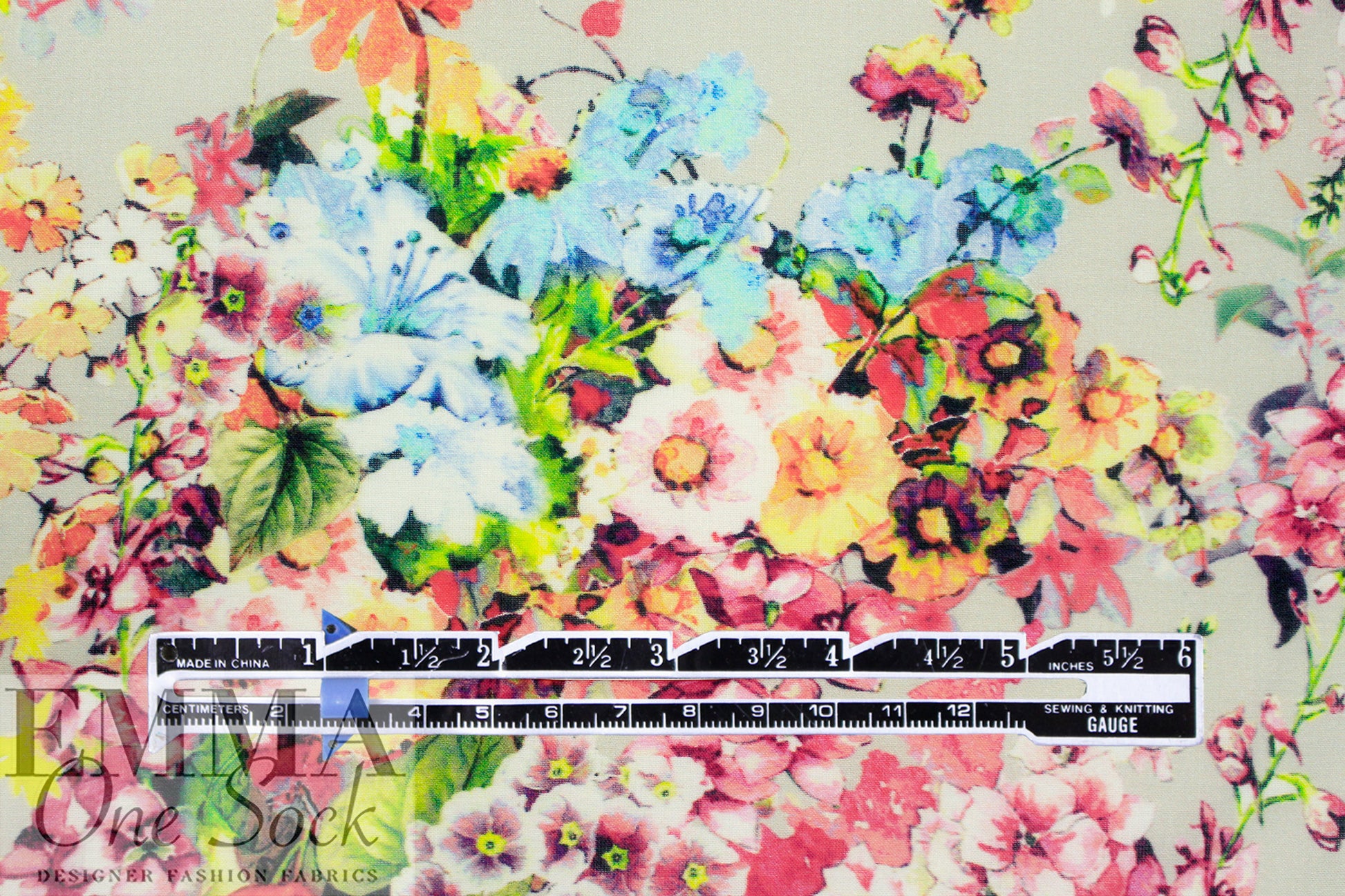 Italian 'vintage bouquets' cotton shirting 1.375 yds