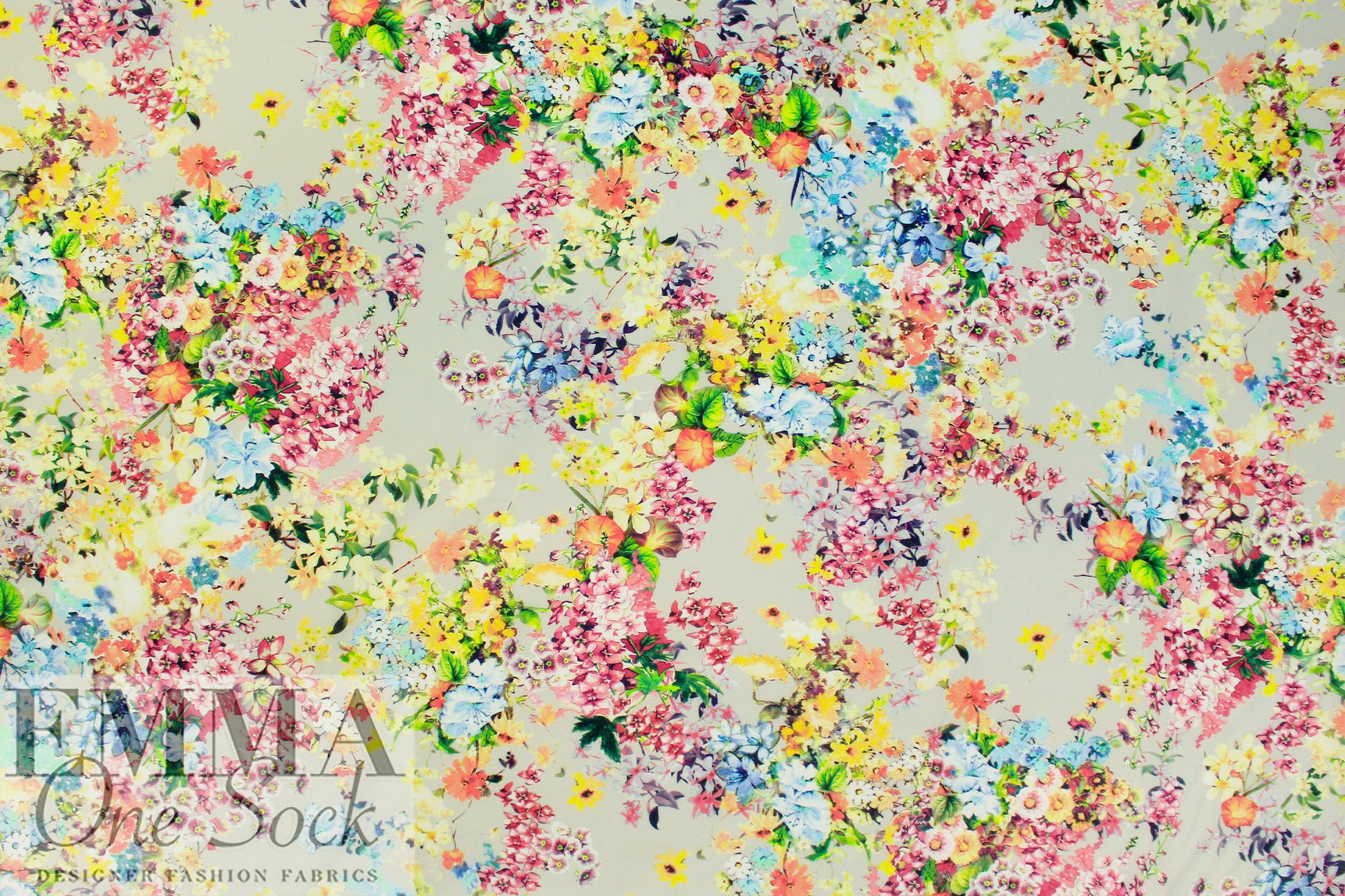 Italian 'vintage bouquets' cotton shirting 1.375 yds