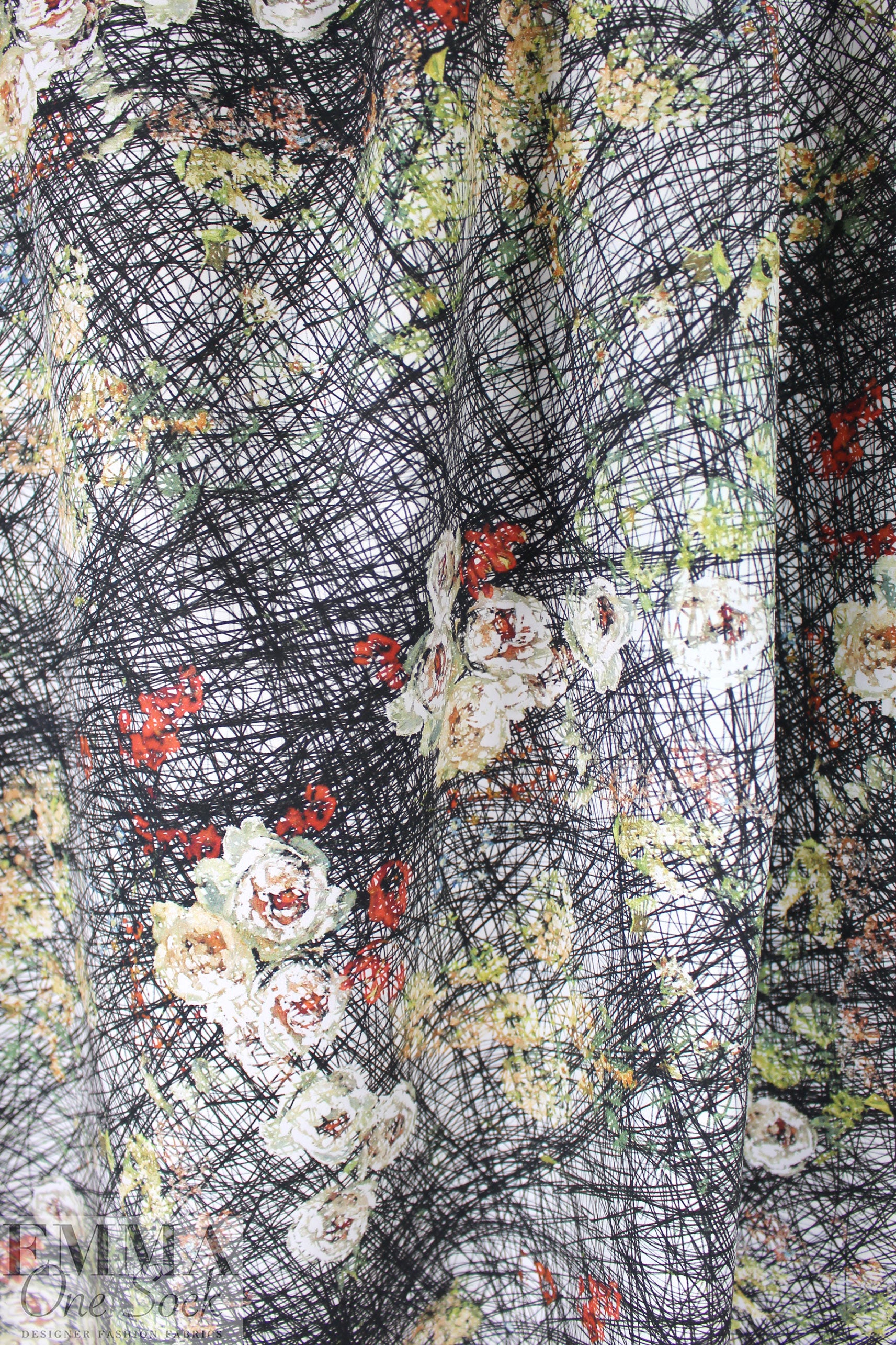 Italian 'Charlotte's web' fine quality cotton shirting .75 yds