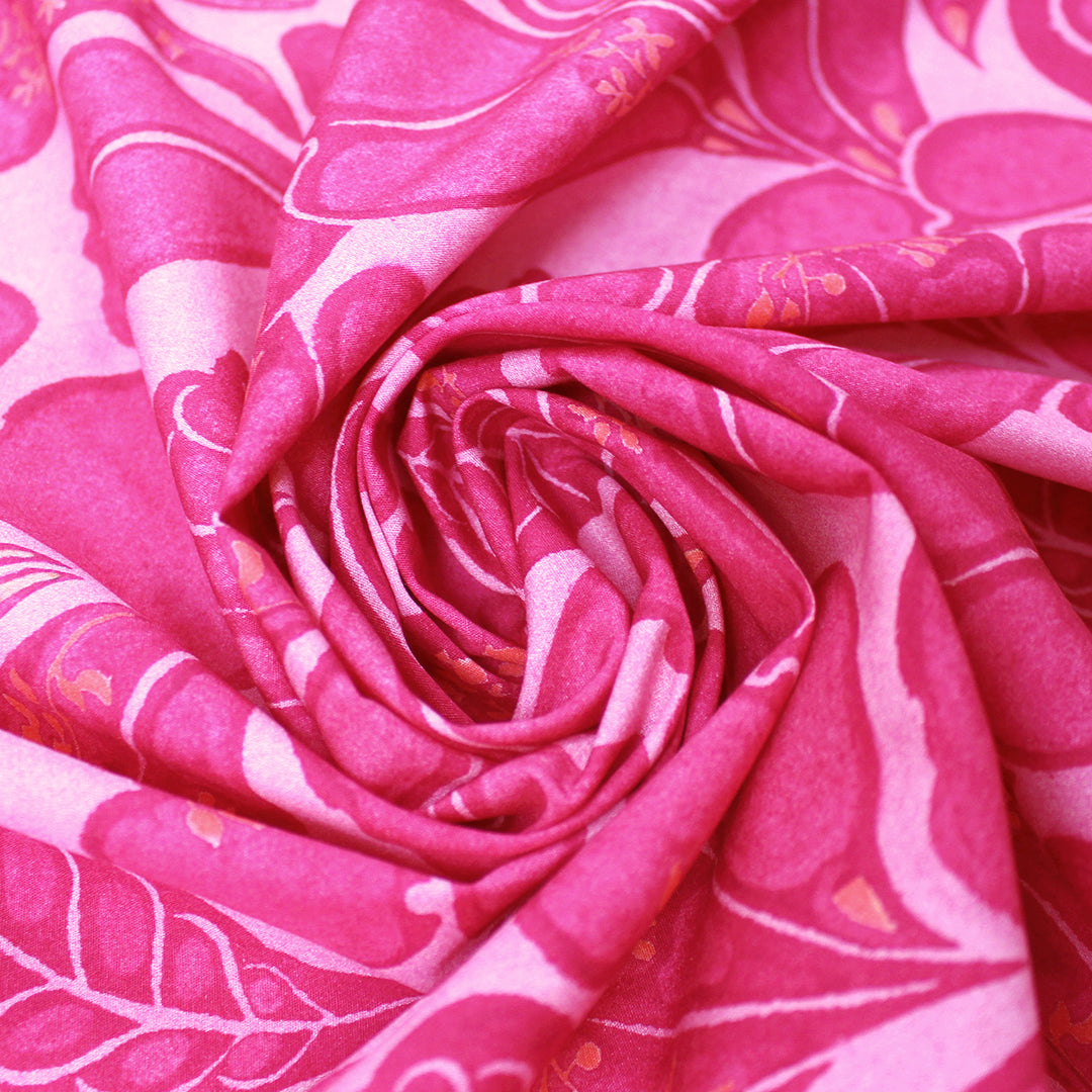 Italian 'pink petals' cotton shirting .75 yds