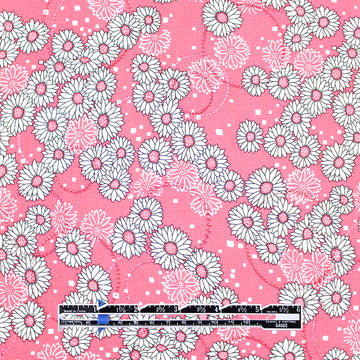 Italian 'daisy, daisy' printed, embroidered cotton shirting 1.25 yds