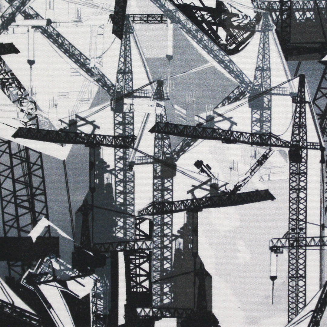 Leggiun0 'city cranes' cotton shirting 1.5 yds