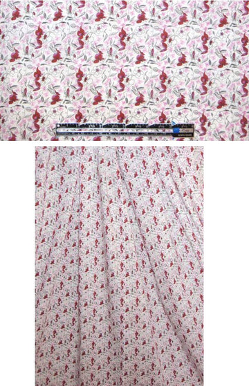 little flower song cotton poplin shirting - pink