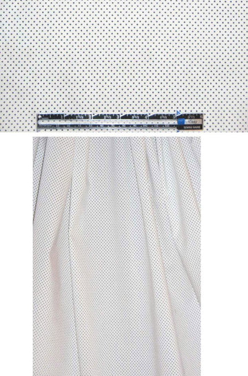 dark navy on white little dot cotton/lycra shirting 2 yd
