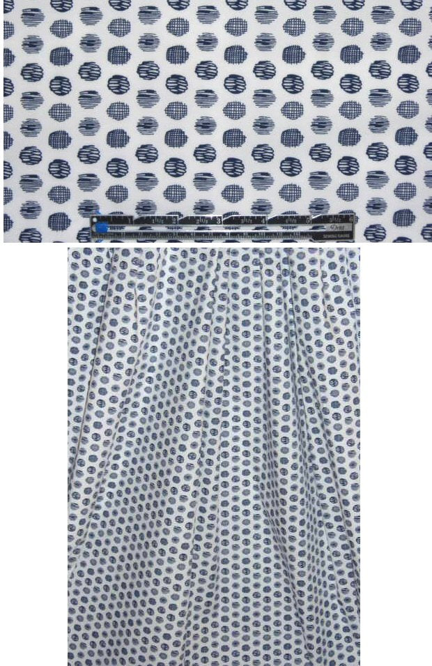 doodle dot graphic cotton/lycra shirting 2.1 yds