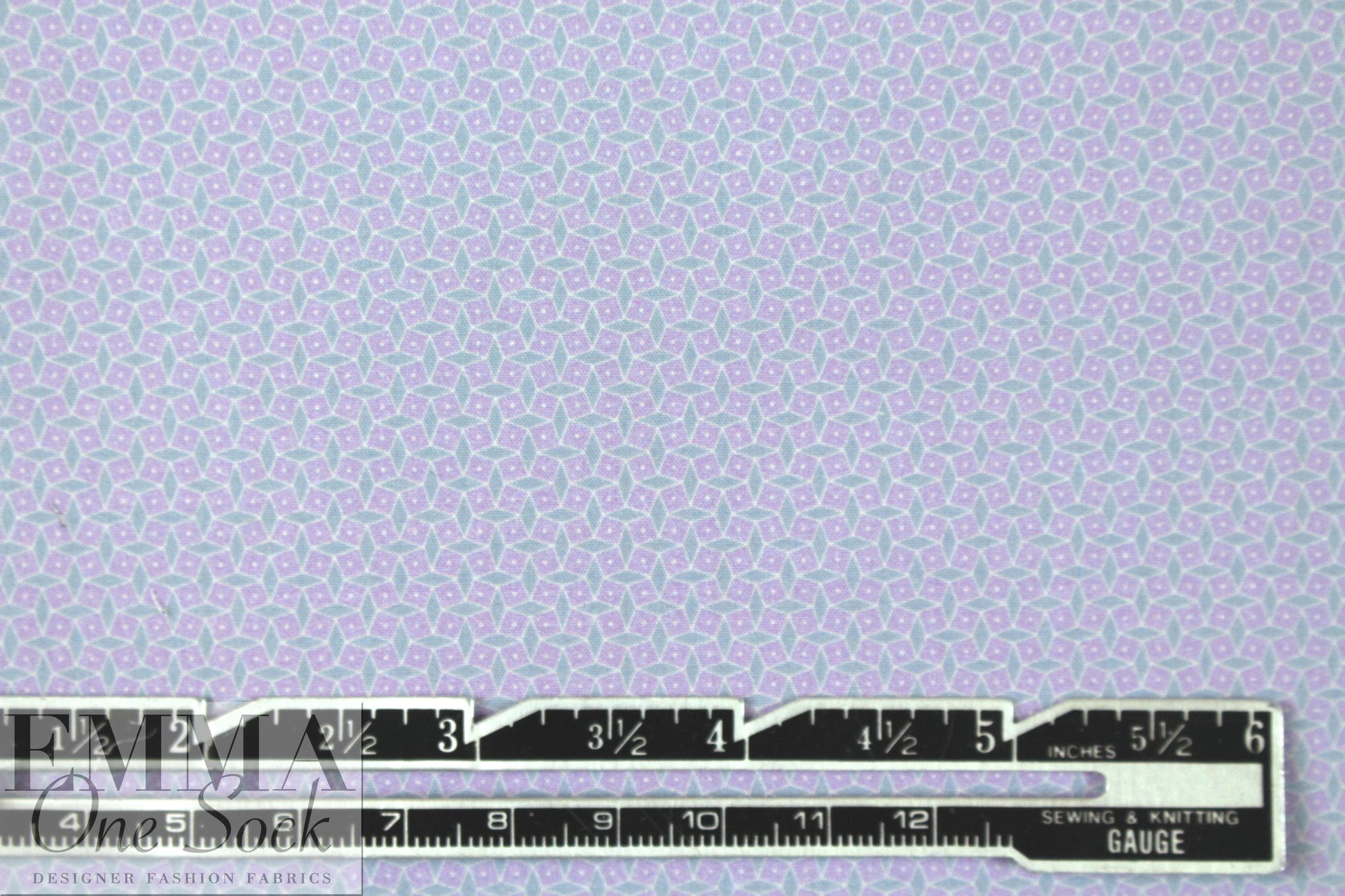Italian tessilation cotton shirting - lavender/chambray 2.25 yd