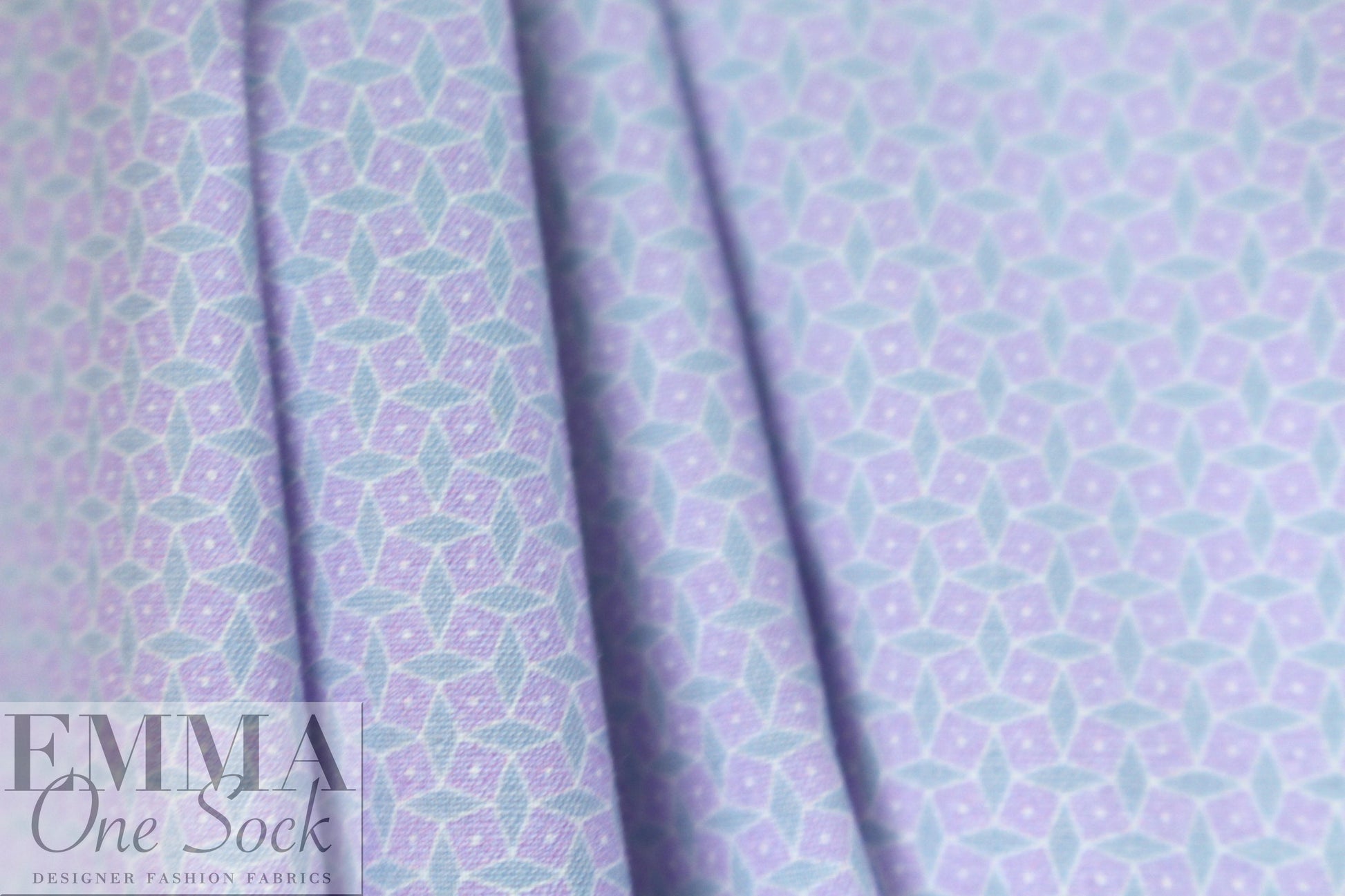 Italian tessilation cotton shirting - lavender/chambray 2.25 yd