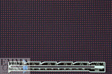 Italian dashy dash cotton stretch shirting - midnight/garnet 1.125 yds