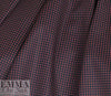 Italian dashy dash cotton stretch shirting - midnight/garnet 1.125 yds