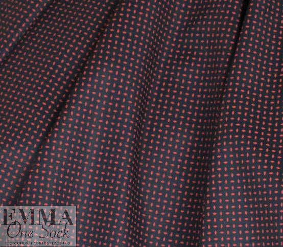Italian dashy dash cotton stretch shirting - midnight/garnet 1.125 yds