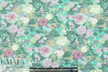 Italian mint/lilac Liberty-esque floral pima cotton