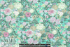 Italian mint/lilac Liberty-esque floral pima cotton 1.875 yd