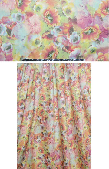 Italian supreme cotton shirting - muted tones floral