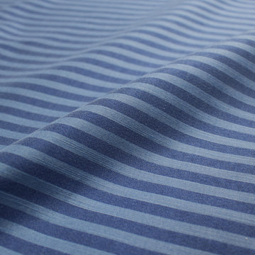 deadstock yarn-dye stripe viscose blend woven - sky/denim