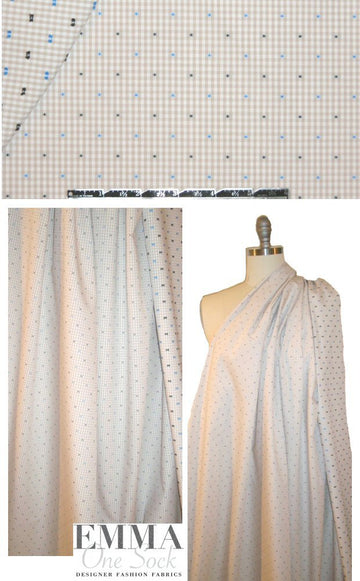 top quality cotton shirting - clip dot gingham 1.75 yd