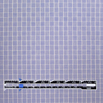 classic yarn-dyed check cotton shirting - blue/white 1.25 yds
