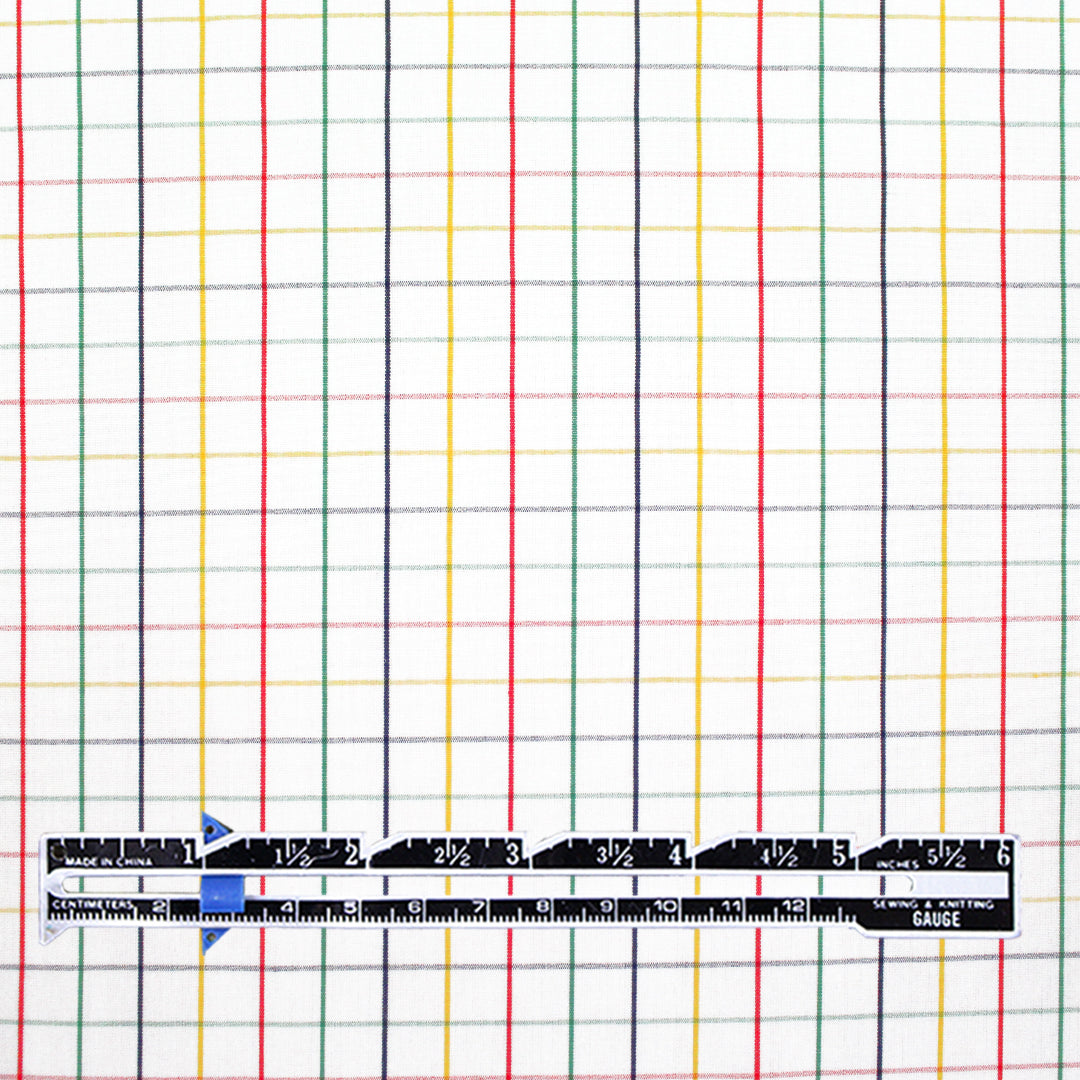 multi-color check cotton shirting 2.75 yds