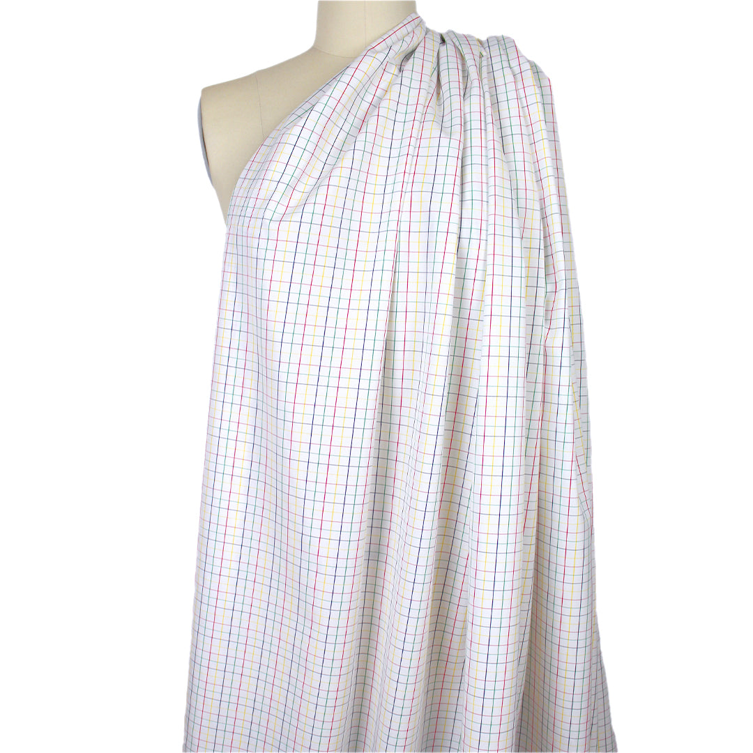 multi-color check cotton shirting 2.75 yds